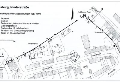 Duisburg, Niederstraße. Übersichtsplan